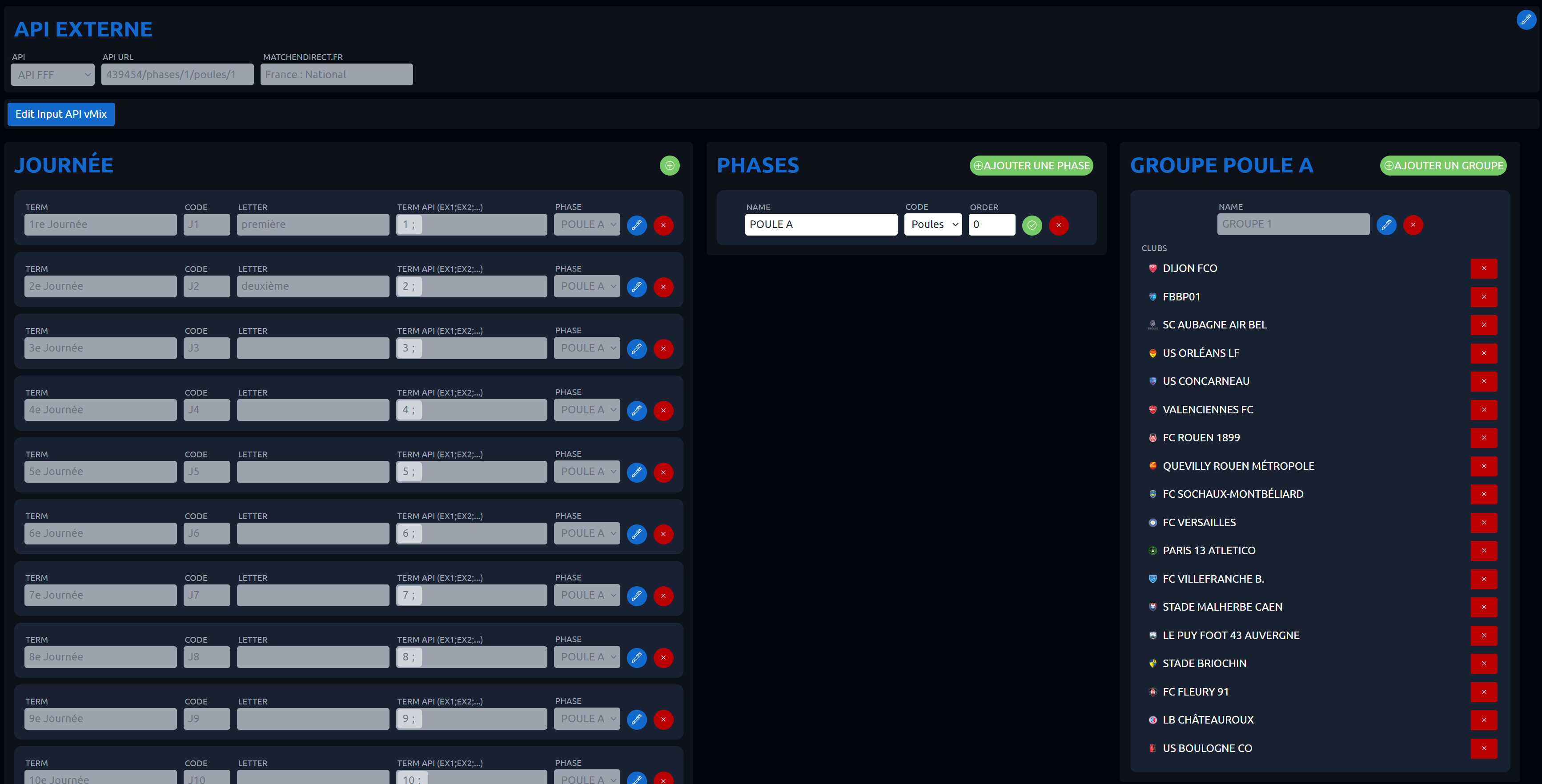Overlay de score — exemple